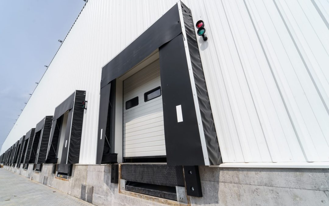 Modern Loading Dock Bays with Sealed Doors and Signals